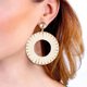 thumbnail image 5 of 2 pares de pendientes de aro con borla de rafia hechos a mano, joyería llamativa de moda para mujeres y niñas, 5 of 5