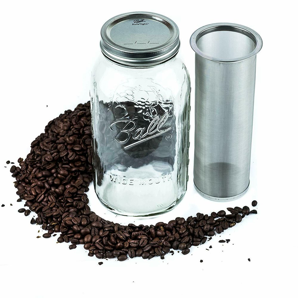KIQ Cold Brew Coffee Infuser Mesh Weave Filter Tube 2 Quarts(64 oz