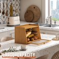 thumbnail image 5 of Large Bread Box, Easy Access & Cleaning - Bamboo Bread Box for Kitchen Countertop with Acrylic Door,Natural, 5 of 14