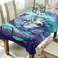 thumbnail image 4 of Coolnut Wolf Rectangle Tablecloth Waterproof Polyester Table Clothative Stain Resistant & Wrinkle Resistant Washable Table Cover for Dining Table/Party/Camping 54x54 Inch Decor Gift, 4 of 7