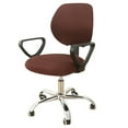 thumbnail image 2 of FOCUSSEXY Office Chair Cover Computer Desk Chair Covers Stretchable Anti-Dust Universal Split Rotating Swivel Chair Slipcover Protector 2 Piece, , Office Gift for Women Men, 2 of 5