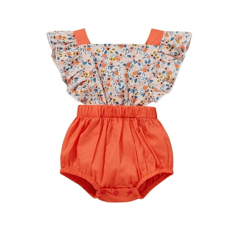 

ZHAGHMIN Girl Onesies Girls Sleeveless Summer Flower Prints Romper Bodysuit Outwear For Babys Clothes Dancers Leotard Preemie Girl Clothes Toddler Leotard Ballet Sleeved Leotard Short Sleeve Baby