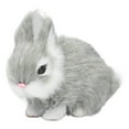 thumbnail image 2 of MiniCute Plush Rabbits Lifelike Animal Easter Bunny Simulation Model Gift, Rabbits Stuffed Doll, Soft & Comfortable, Desk Decorations, Garden Yard Porch, 2 of 8
