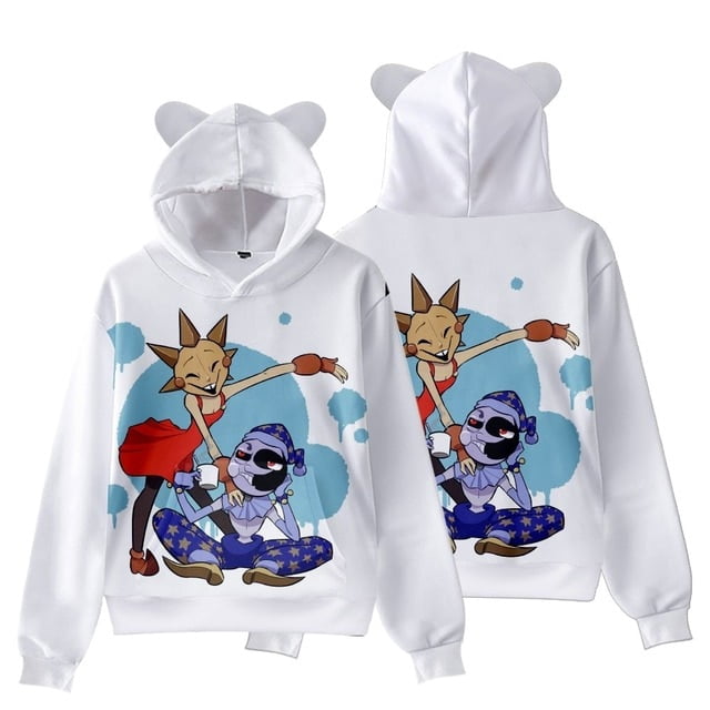 New FNAF Sundrop&Moondrop Pullover Kids Hoodie Sweatshirts Cat