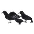 thumbnail image 1 of Crow Shape 3Pcs Black Crow Halloween Decorations Realistic Design for Halloween Party 28x17cm Decoration, 1 of 3