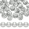thumbnail image 1 of 25-Pack Cuentas de Pelotas Deportivas 15mm Redondas Blancas de Goma para Manualidades/ Pulsera/ Collar, 1 of 7