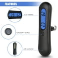 thumbnail image 3 of Ueasy Archery Bow Scale 110 lbs/50kg Hanging Handheld Scale Multifunctional Digital Tune Scale Peak Weight/Hold Weight with Clear LCD Display (Black), 3 of 10