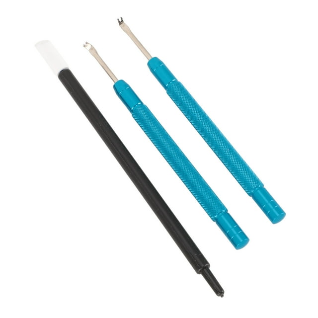 Détachant pour Aiguilles de Montre, Outils de Réglage des Aiguilles de Montre Utilisation Polyvalente Poignée Mate Haute Dureté pour Remplacement de Sangles Poignée Rouge, Poignée Bleue, Poignée Rouge et Bleue