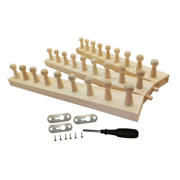 Telar para Manta Tejido Manual Marco de Madera Ajustable para Tejer Gruesas Herramienta para Manta de Hilo Grueso Bastidor Artesanal Adecuado
