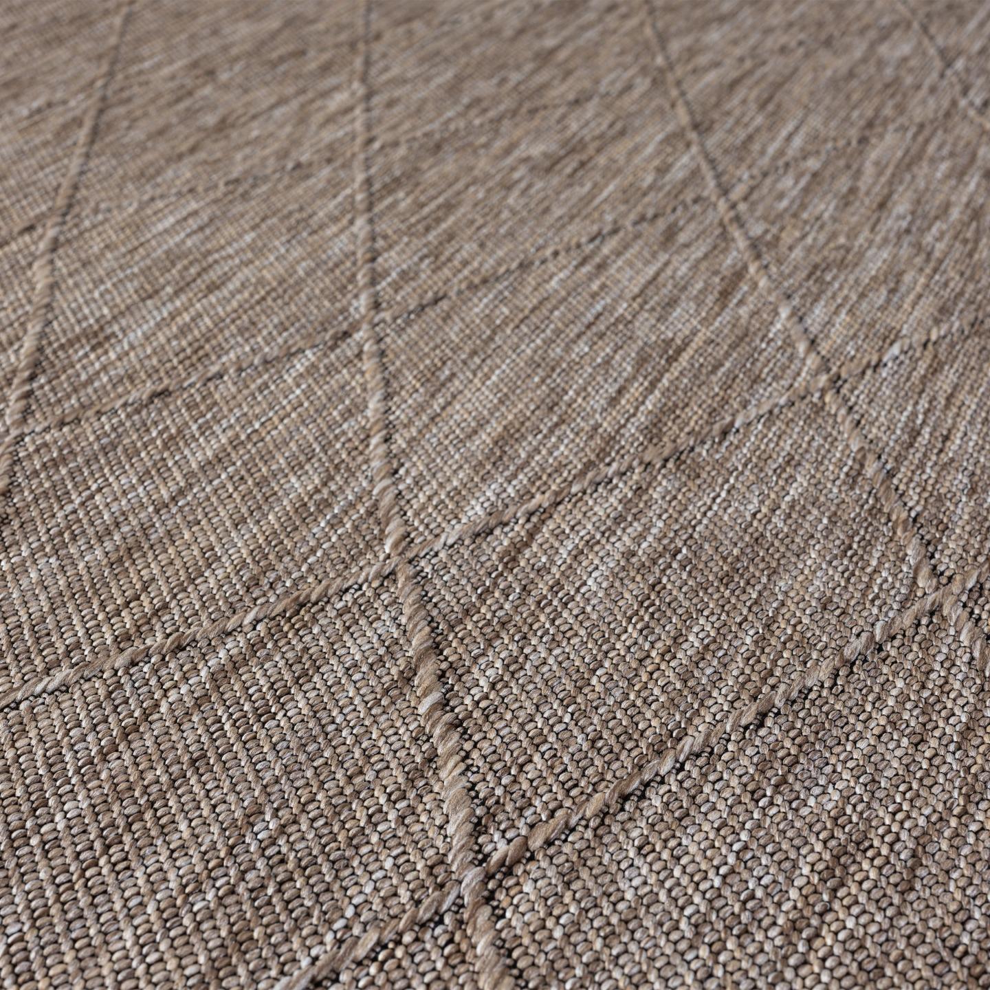 Luxe Weavers Non-Slip Washable Outdoor Beige 9x12 Area Rug, Modern Geometric Carpet