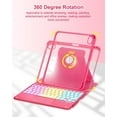 thumbnail image 5 of Touchpad Keyboard Case for iPad (A16) 11th 10th Generation, 360 Rotation Cover with Pencil Holder Wireless Backlit Detachable Keypad Watermelon Red, 5 of 6
