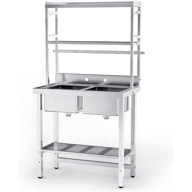 Commercial Sink 304 Stainless Steel Sink Freestanding