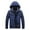 Dark Blue, variant on Men Casual Patchwork Thicken Jacket Hooded Zipper Windproof Waterproof Winter Mountaineering Jacket Coats On Sale