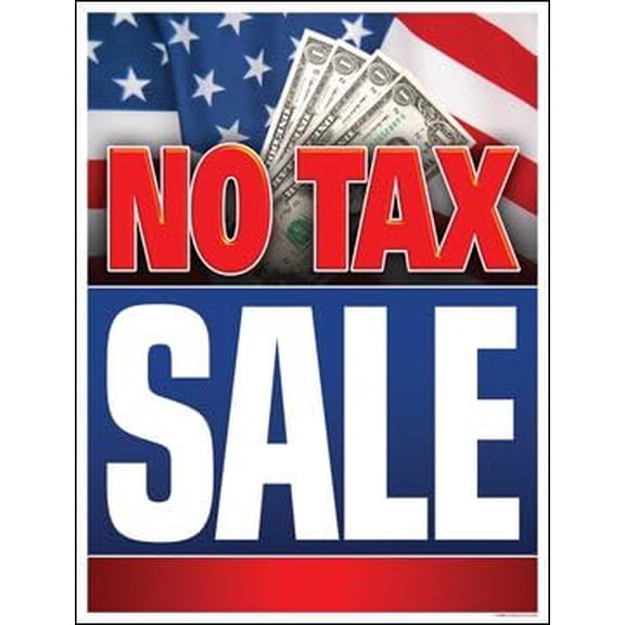 P70NTA No Tax Sale Window Sale Sign Posters Retail Business Store Signs (P70-38" x 50") Furniture Flooring Mattress Wholesale Indoor Signage