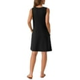 thumbnail image 3 of Vestidos de verano para mujeres INSPIRE CHIC, vestido de tirantes con estampado de teñido anudado, vestido casual de playa sin mangas, vestido suelto tipo camiseta con bolsillos, XL negro, 3 of 6