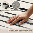 thumbnail image 6 of ODIKA 4'x6' Washable Area Rug Non-Slip, Chair-Friendly, Flatwoven Striped Nautical Pinstripe Wide Bold Bands Doormat Farmhouse for Home Office, Under Desk, 6 of 7