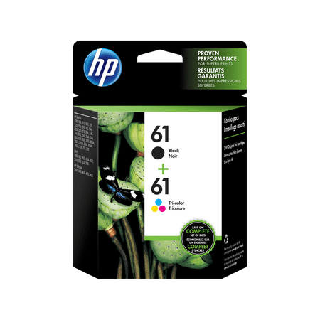 HP - 61 2-Pack Standard Capacity Ink Cartridges - Black & Tri-Color