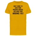thumbnail image 1 of Just Make You Absence Felt Tee Men's -Image by Shutterstock, 1 of 2