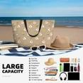 thumbnail image 3 of Yiaed Egg and Avocado Print Large Capacity Beach Travel Bag - Waterproof Zipper Vacation Tote for Sandproof Storage, and Camping, 3 of 5