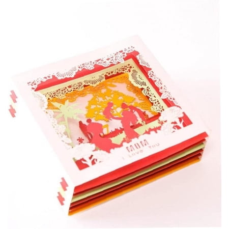 Pop Up Greeting Card Mom Pattern Mother's Day Birthday Card for Wife