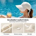 thumbnail image 6 of Women's Wide Brim Sun Hat with Adjustable Visor and Ponytail Hole, UV Protection Running Hat for Outdoor Activities, Summer Hiking, and Camping-Sky Blue, 6 of 9