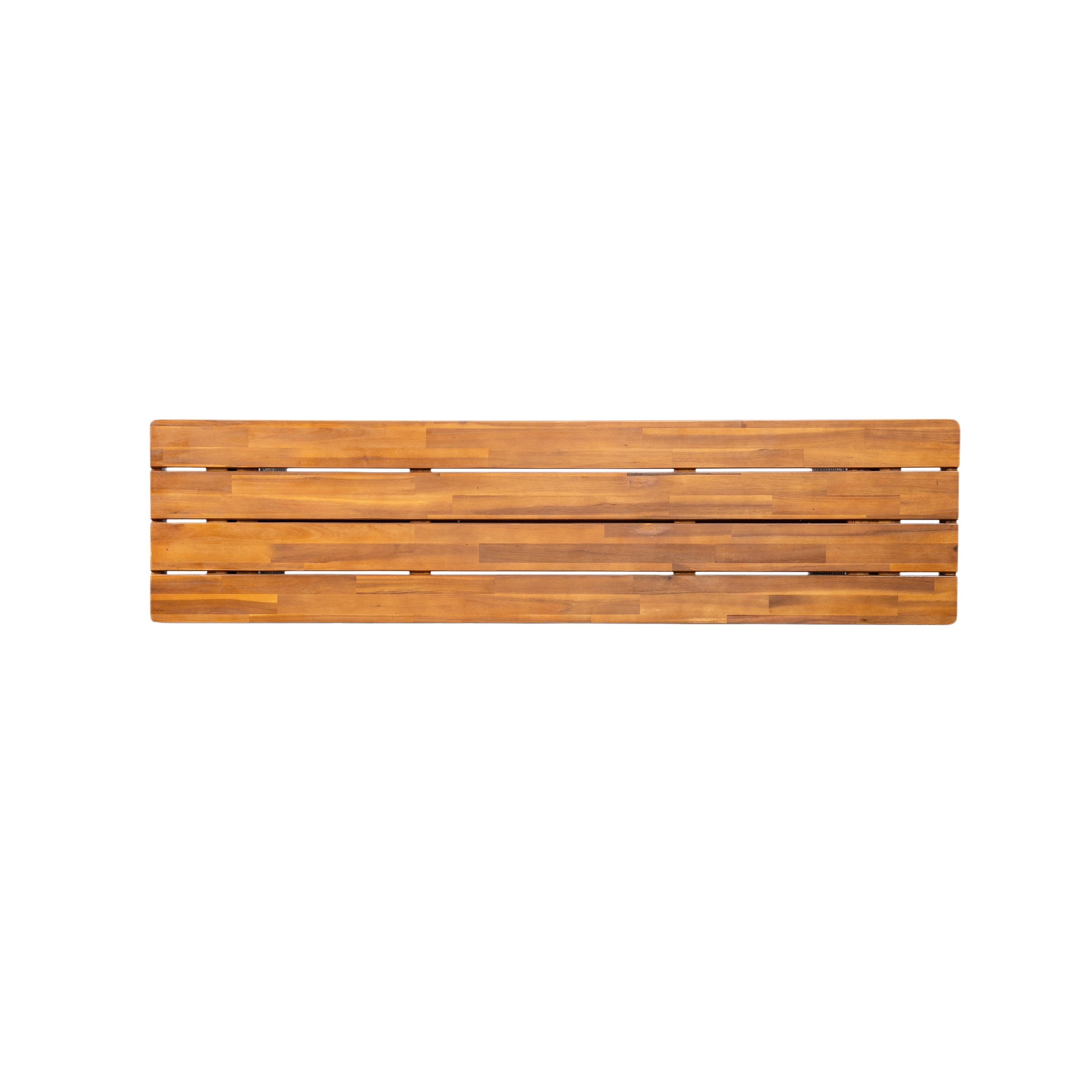 Mintazer 57 " Patio Dining Bench, Outdoor Bench with Hand-Woven PE Rattan Tapered Leg for Balcony Garden Backyard Porch, Natural