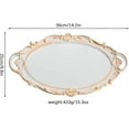 thumbnail image 2 of STONCEL Decorative Mirror Tray, Vintage Oval Display Tray for Perfume, Makeup, Jewelry, Cosmetic Tray, Serving Tray for Dressing Room, Bedroom, Living Room,Grey Gold, 2 of 7