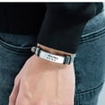thumbnail image 5 of YHVH YHWH Jehovah Bracelet Stainless Steel Hebrew Name of God Tetragrammaton Mesh Wristband Adonai Israelite Hebrew Jewish Jewelry for Men Women, Adjustable, Silver, 5 of 7