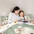thumbnail image 4 of Manfei Vintage Floral Ghost Queen Comforter Set 3 Pieces, Halloween Romantic Autumn Flowers Comforter Sets Queen, Green Pink Beige,Reversible,1 Comforter and 2 Pillowcases, 4 of 6