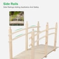 thumbnail image 4 of OverPatio 7.5' Wooden Bridge Arch Walkway Natural Color Anticorrosive, 4 of 7