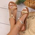 thumbnail image 5 of Women's Sandals & Slides Wide Fit Bohemian Wedge Sandal Lightweight Summer Elastic Ankle Strap Walking Shoes Comfortable Open Toe Slingback Orthopedic Sandals for Holiday Beach Coffee 7.5, 5 of 7
