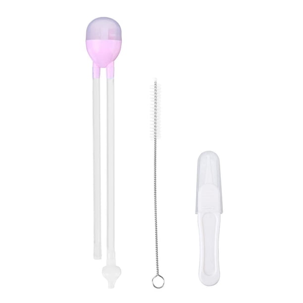 Aspirador nasal para bebés No tóxico Booger Sucker Cuidado infantil reutilizable (rosa)