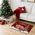 thumbnail image 4 of Christmas Bathroom Rugs Quick-Drying Non-Slip Rubber Buffalo Plaid Red Truck Merry Christmas Welcome Bath Mats Super Absorbent Winter Bathroom Rug for Kitchen Sink, Shower Room, Bathtub, 4 of 6