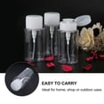 thumbnail image 3 of MOKKHNB 4Set White Square Makeup Remover Bottles Empty Pump Dispenser Portable Travel Use 300ml, 3 of 7