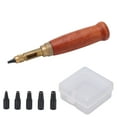 thumbnail image 2 of Leather Hole Punch, 6Pcs Replaceable Punches Excellent Workmanship Belt Hole Puncher With Replaceable Punch For DIY Leather Punching, 2 of 8