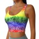 thumbnail image 2 of Balery Colorful Tie Dye Sujetadores deportivos con espalda cruzada para mujer, acolchados, sin costuras, de alto impacto, ideales para yoga, gimnasio, entrenamiento y fitness.-Medium, 2 of 8