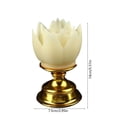 thumbnail image 3 of Sokhug Flameless LED Lotus Candle Night Light for Home Holiday Decor, 5.51x2.95 Inches, Beige, 3 of 6