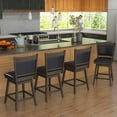 thumbnail image 2 of Gymax 25'' Swivel Bar Stools Set of 4 w/ Back Rubber Wood Legs Sturdy Footrest, 2 of 9