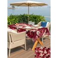 thumbnail image 4 of Outdoor Tablecloth with Umbrella Hole and Zipper, Chinese Flowers Rectangle Table Cloth 60x84 Inch Waterproof Tablecloth, Spring Pink Botanical Blooms Flowers Picnic Table Cover for Patio Camping, 4 of 7