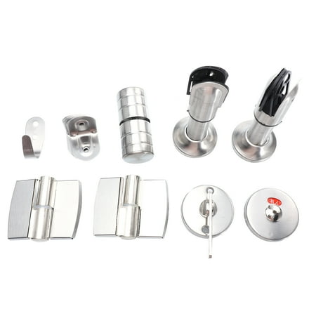 

1 Set Public Restroom Partition Tools Stainless Steel Toilet Partition Fittings Parts