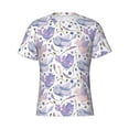 thumbnail image 4 of Qekee Lavender Flowers Classic Fit T-Shirt Men's Shirt Men's Tight Short Sleeves for Exercise, Running, Mountaineering - Lavender Flowers, 4 of 9