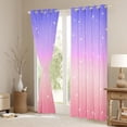 thumbnail image 3 of Castle Fairy Starry Sky Black Out Curtains for Boys Girls,Dreamy Princess Curtains Pack of 2 (42x63 Each),Gradient Pink Purple Bedroom Curtains,Luxury Bedroom Decor, 3 of 6