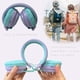 thumbnail image 5 of Auriculares para niños, Bluetooth 5.3, inalámbricos, 68 horas, volumen limitado, 85/96 dB, plegables con cable, micrófono auxiliar para iPad, portátil, niño, niña, viajes (Algodulce Lila),Fuego Azul, 5 of 23