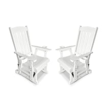 Innovaze Wooden Patio Glider for One Person with Cup Holder, Heavy Duty 600 lbs, Deep Brown