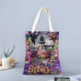 thumbnail image 2 of Sing Movie 3 Bolso de tela con estampado de lienzo para mujer, bolsa de compras reutilizable y estética, con cremallera interior, regalo para mujer,40*40cm., 2 of 6
