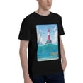 thumbnail image 2 of Bingfone Lighthouse Sea Port Men'S Loose Fit Short-Sleeve Pocket T-Shirt, 2 of 7