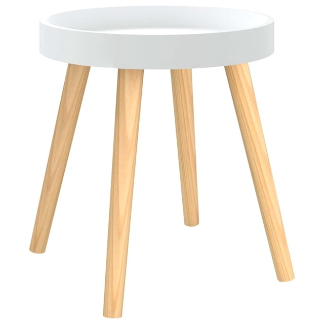 Mesa auxiliar VidaXL de color blanco escandinavo con bandeja de 38 x 38 x 40 cm