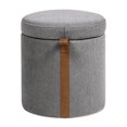 thumbnail image 6 of Compact Round Ottoman with Storage Feature/Neutral Color Fits Any Style, 6 of 7