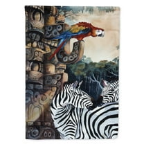 Carolines Treasures JMK1200GF Zebras and Parrots Flag Garden Size  Small multicolor