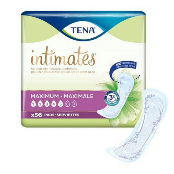 TENA Intimates Pads, Heavy Absorbency, One Size Fits Most (13 Inch Length), 168 Count